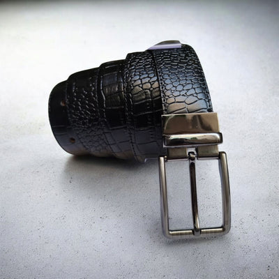 2 IN 1 Belt – Crocodile Texture
