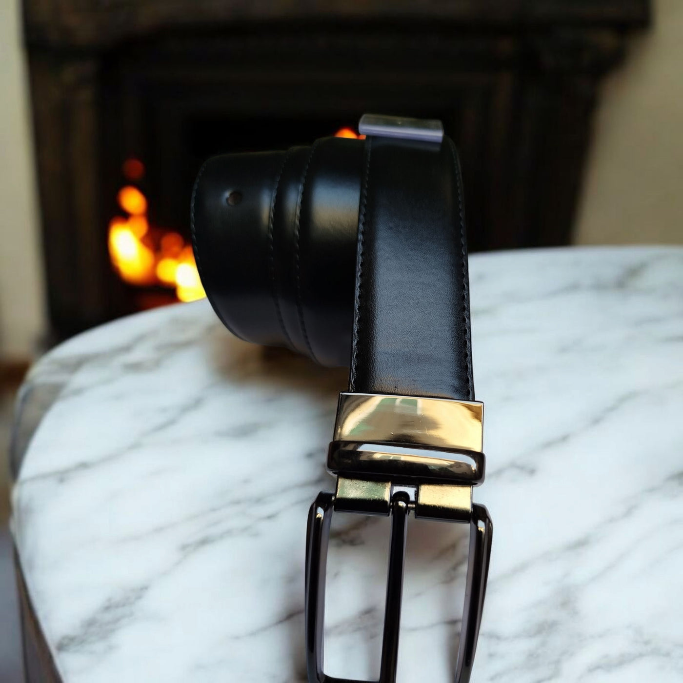 2-in-1 Reversible Pure Leather Belt - 100% Anti Peel