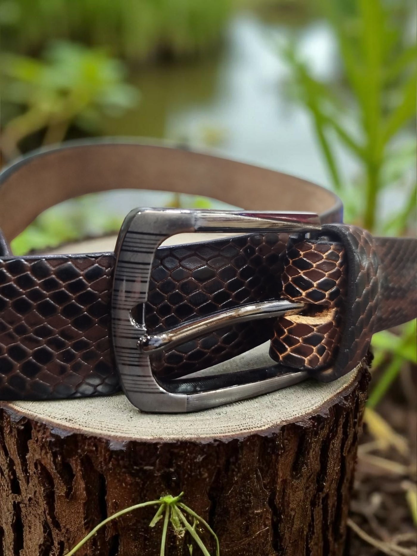 Rattling Snake Handmade Belt