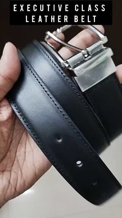 2-in-1 Reversible Genuine Cow Leather Belt , Classy Genuine Leather Belt , Casual Full Grain Cow Leather Belt