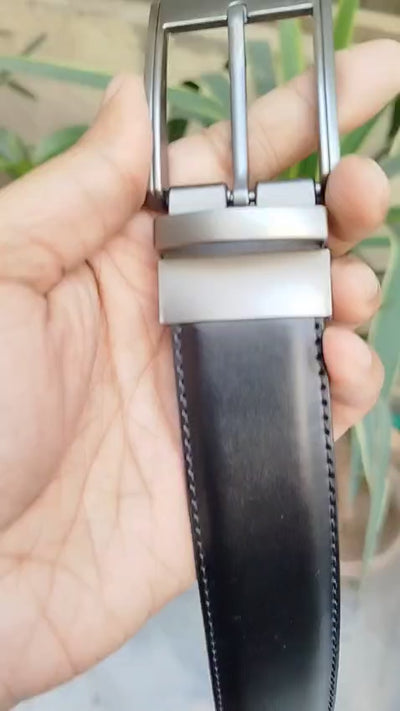 2-in-1 Reversible Pure Leather Belt - 100% Anti Peel